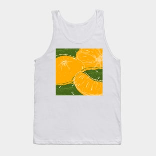 Fifty Shapes of Mandarin with Leaves Tank Top